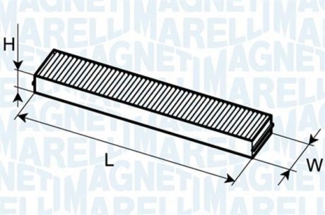 Фільтр повітр. салону Astra F -98 Corsa B -00 Combo MAGNETI MARELLI 350203061040