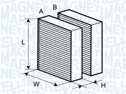 Фільтр салону (2шт.) C3 new (без клім.) MAGNETI MARELLI 350203062640