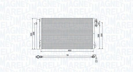 Радиатор кондиционера BMW 3 (E90/E91)/X1 (E84)/1.6-3.0D 04-16 (N47/N57/N55) MAGNETI MARELLI 350203752000