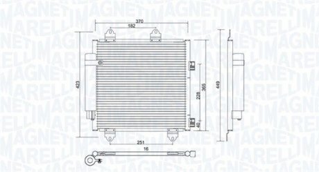 Skraplacz CITROEN C1 (PM PN)1.0 MAGNETI MARELLI 350203753000