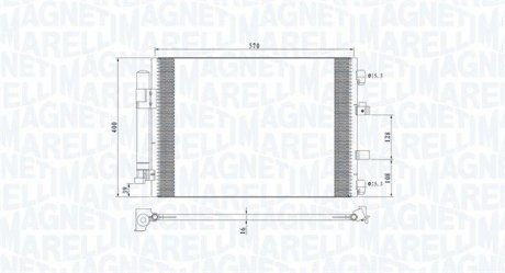 Skraplacz FORD C-MAX II (DXA/CB7/DXA/CEU) MAGNETI MARELLI 350203773000