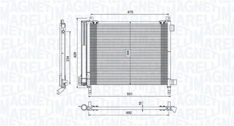 Skraplacz NISSAN MICRA IV (K13)1.2 MAGNETI MARELLI 350203793000 (фото 1)