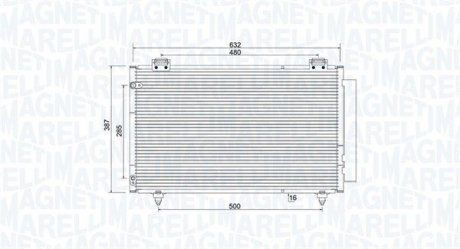 Condenser, air conditioning MAGNETI MARELLI 350203925000