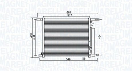 Skraplacz CHEVROLET AVEO/KALOS MAGNETI MARELLI 350203966000