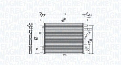 Skraplacz KIA PICANTO 1.0/1.2 11-17 MAGNETI MARELLI 350203981000 (фото 1)