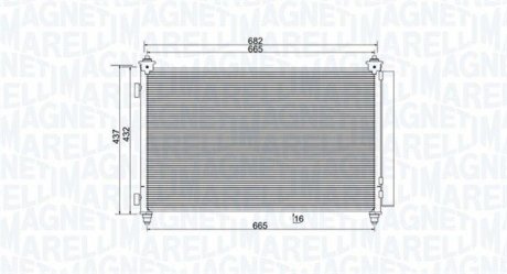 Condenser, air conditioning MAGNETI MARELLI 350203991000