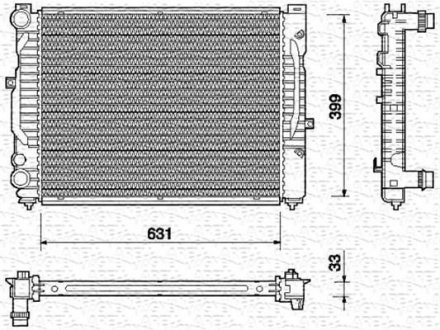 Радіатор AUDI A4 1.6-1.8 20V-1.9 DI/TDI [] MAGNETI MARELLI 350213712000