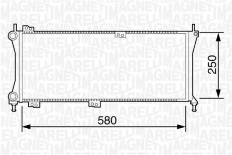 Радіатор, охолодження двигуна MAGNETI MARELLI 350213814000