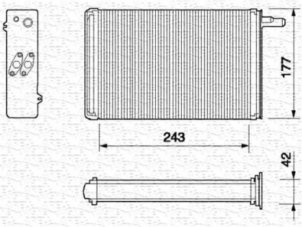 Радиатор печки MAGNETI MARELLI 350218056000