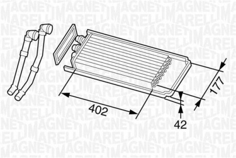 Радіатор пічки MAGNETI MARELLI 350218325000