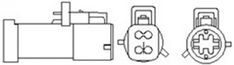 Лямбда-зонд (кількість дротів 4, 740мм) FORD GALAXY I 2.0/2.3 11.95-05.06 MAGNETI MARELLI 466016355117