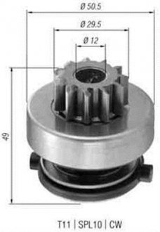 Бендикс (z=11) RENAULT 1,9D:Clio, Kangoo, Megane, Trafic [] MAGNETI MARELLI 940113020366