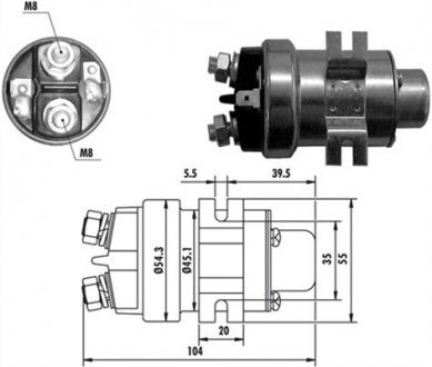 Wі№cznik elektromagnetyczny rozrusznika MAGNETI MARELLI 940113050018