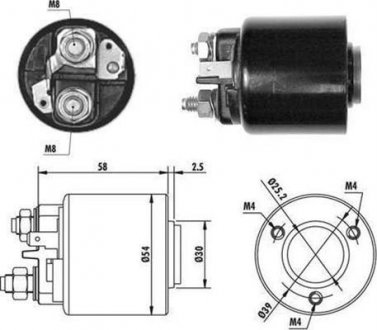 Втягувальне реле стартера MAGNETI MARELLI 940113050060 (фото 1)