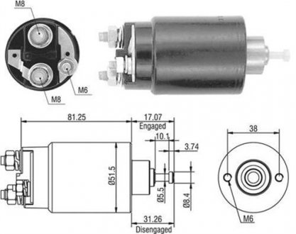 Соленоїд FORD,MAZDA - FORD/ VISTEON [] MAGNETI MARELLI 940113050404 (фото 1)