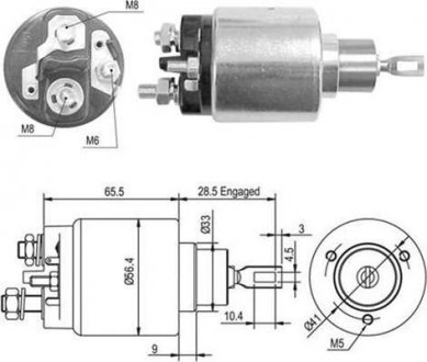 Втягувальне реле OPEL Astra F,G MAGNETI MARELLI 940113050428 (фото 1)