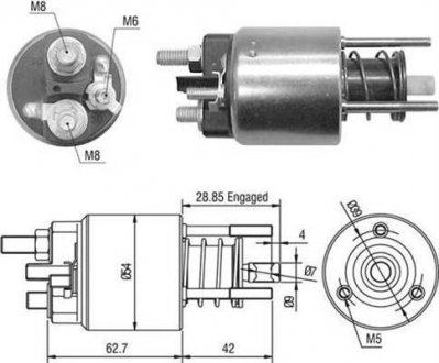 Втягувальне реле, FIAT Ducato 94-02 [] MAGNETI MARELLI 940113050453 (фото 1)