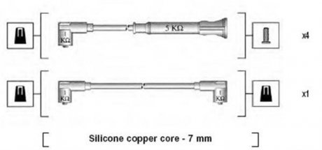 Дроти запалення, набір MAGNETI MARELLI 941075270562