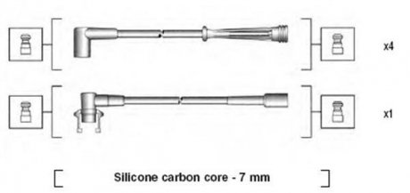 Проволока зажигания, набор MAGNETI MARELLI 941145130710