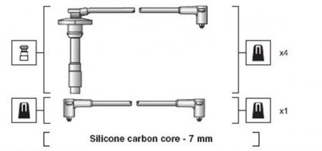 Проволока зажигания, набор MAGNETI MARELLI 941318111264