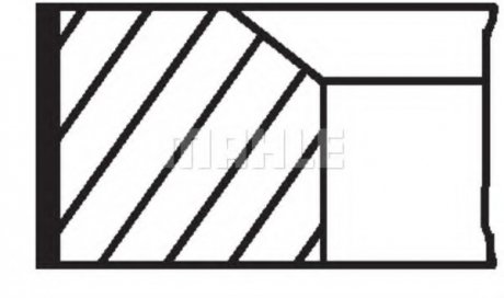 Комплект кілець на поршень 001 RS 00111 0N1 / BEHR MAHLE / KNECHT 001RS001110N1 (фото 1)