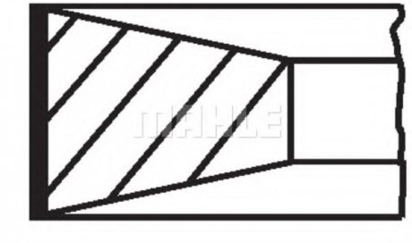 Набір кілець поршневих MAHLE MAHLE / KNECHT 001RS111140N0