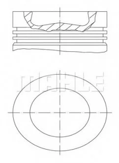 Фото 1 - поршень MB MAHLE / KNECHT 003 97 00 Поршень MB MAHLE / KNECHT 003 97 00 (фото 1)