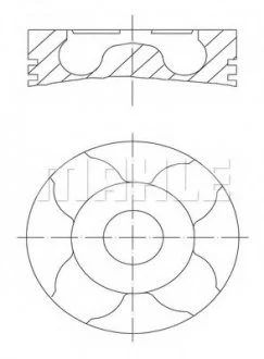 Фото 1 - поршень MAHLE / KNECHT 0123000 Поршень MAHLE / KNECHT 0123000 (фото 1)
