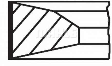 Кольца поршневые.) MAHLE / KNECHT 02212N0