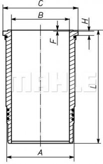 Гільза циліндра MAHLE / KNECHT 037LW00101001 (фото 1)