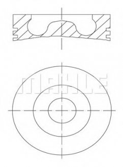 Поршень RVI, VOLVO MAHLE / KNECHT 099 PI 00127 000