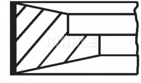 Кільця поршневі (1cyl) RVI, VOLVO MAHLE / KNECHT 099 RS 00127 0N0 (фото 1)