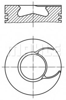 Поршень DAF 130.0 XE280C1, XE315C1 Euro3 MAHLE / KNECHT 213 66 00 (фото 1)