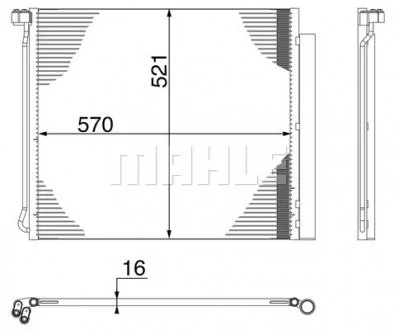 Фото радиатор кондиционера MAHLE / KNECHT AC269000S Радиатор кондиционера MAHLE / KNECHT AC269000S