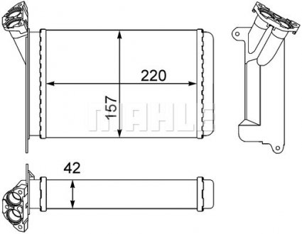 Радіатор пічки E30 1.6-2.7 82-94 MAHLE / KNECHT AH 95 000S