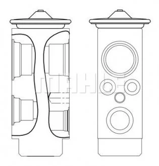 Розширювальний клапан кондиціонера MERCEDES C (CL203), C T-MODEL (S203), C (W203), CLS (C219), E (W212), S (W221, V221), SL (R129), SL (R230), SLR (R199) 2.5-6.2 03.00- KNECHT/MAHLE MAHLE / KNECHT AVE9000S