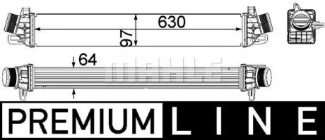 Інтеркулер ALFA ROMEO GIULIETTA, GIULIETTA/HATCHBACK 1.4/2.0D 04.10-12.20 KNECHT/MAHLE MAHLE / KNECHT CI259000P