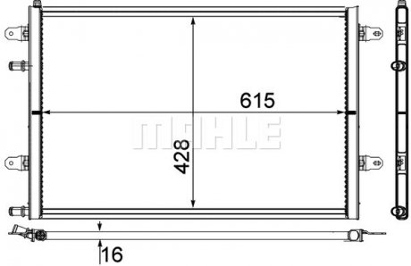 Радіатор охолодження A6 3.0 08-11 MAHLE / KNECHT CIR10000P