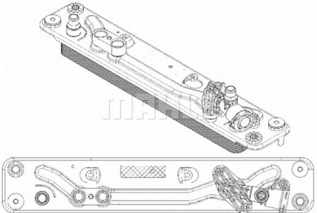 Радиатор масла АКПП E70/E71/E72 (Premium Line! OE) MAHLE / KNECHT CLC 182 000P (фото 1)