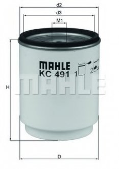 Filter MAHLE / KNECHT KC491D (фото 1)