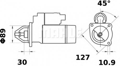 Стартер MAHLE / KNECHT MS 168 (фото 1)