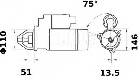 Стартер MAHLE / KNECHT MS 462