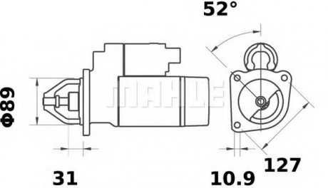 Стартер MAHLE / KNECHT MS 66 (фото 1)