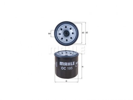 Фільтр оливи MAHLE / KNECHT OC 195