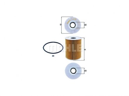 Фильтр масляный KNECHT MAHLE / KNECHT OX 254D1