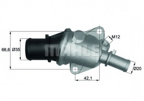 Термостат системи охолодження MAHLE / KNECHT TI10588