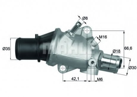 Термостат системи охолодження MAHLE / KNECHT TI13888