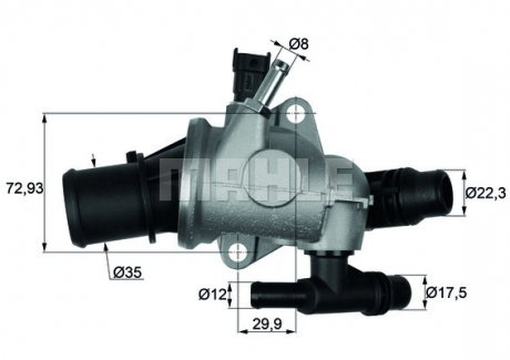 Термостат ALFA ROMEO 159 BRERA SPIDER 1,8TBI 09- MAHLE / KNECHT TI15288 (фото 1)