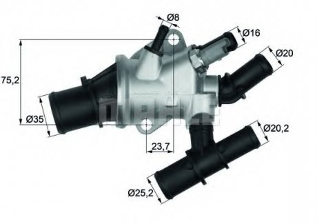 Термостат MAHLE / KNECHT TI15588