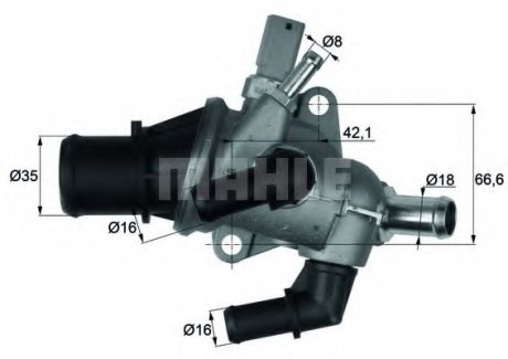 Термостат системы охлаждения MAHLE / KNECHT TI15883